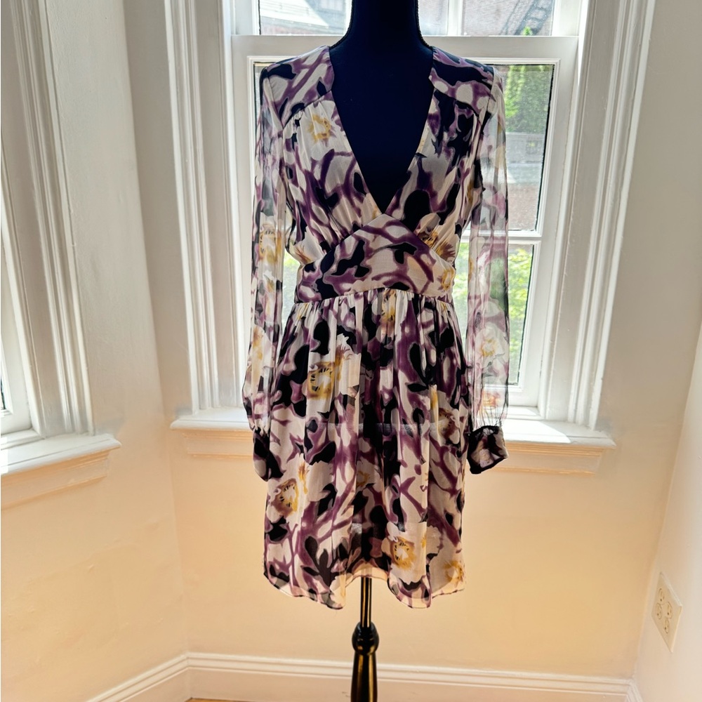 Milly Purple Floral Dress. Excellent Condition. Guaranteed authentic.